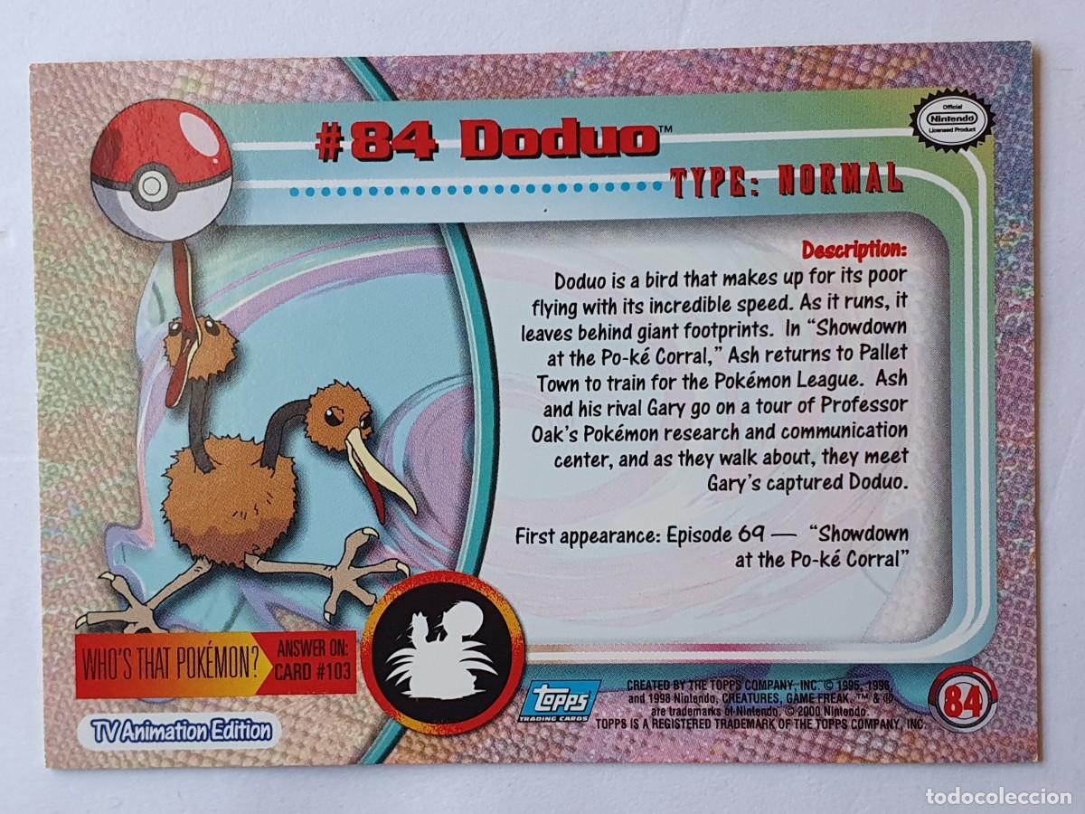 Trading cards: #84 DODUO - Topps 2000 POKEMON Series 2 - Foto 2