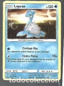 Trading cards: CROMO DE POK&Eacute;MON BASIC LAPRAS HP 130 DEL A&Ntilde;O 2019 - Foto 1