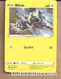 Trading cards: CROMO DE POK&Eacute;MON BASICO BLITZLE PS 60 DEL A&Ntilde;O 2020 - Foto 1