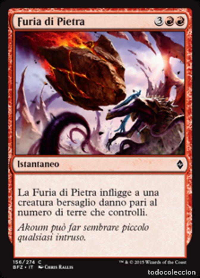 Trading Cards: Carta MTG-Furia di Pietra-Battaglia per Zendikar-N.156-ITA-EX-Common - Magic the Gathering