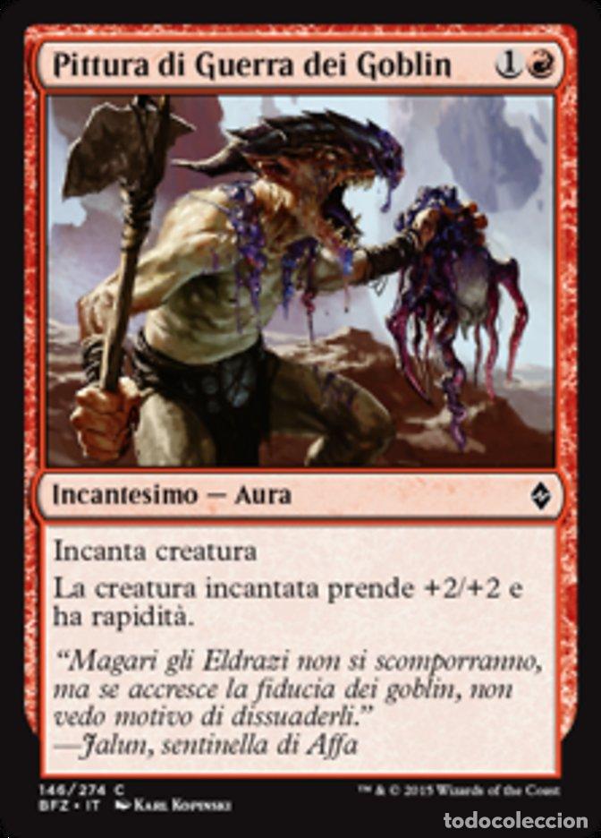 Trading Cards: Carta MTG-Pittura di Guerra dei Goblin-Battaglia per Zendikar-N.146-ITA-EX-Com - Magic the Gathering