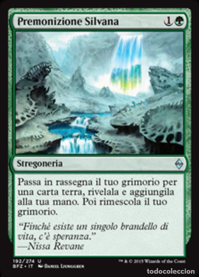 Trading Cards: Carta MTG-Premonizione Silvana-Battaglia per Zendikar-N.192-ITA-EX-Uncommon - Magic the Gathering