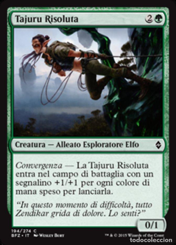 Trading Cards: Carta MTG-Tajuru Risoluta-Battaglia per Zendikar-N.194-ITA-EX-Common - Magic the Gathering