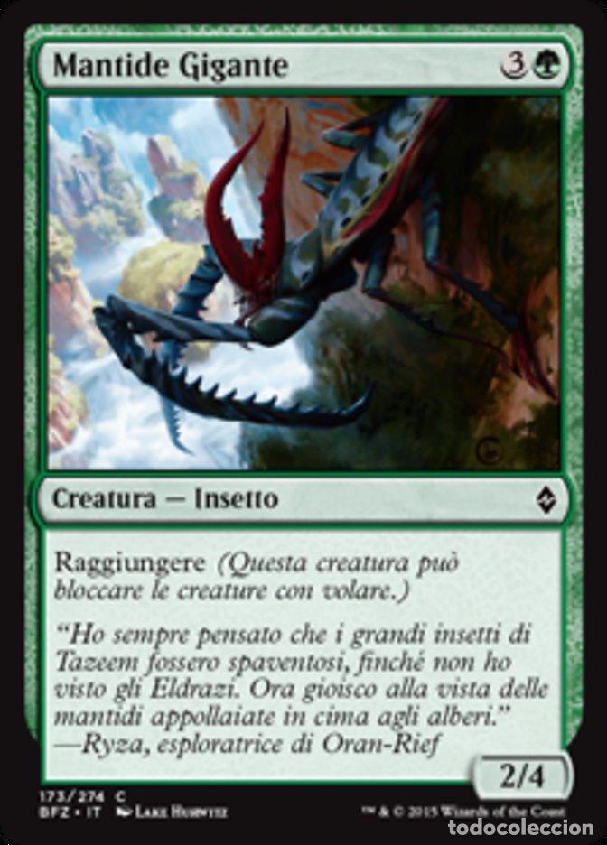 Trading Cards: Carta MTG-Mantide Gigante-Battaglia per Zendikar-N.173-ITA-EX-Common - Magic the Gathering