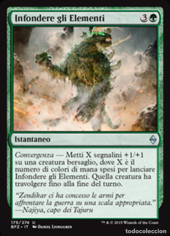 Trading Cards: Carta MTG-Infondere gli Elementi-Battaglia per Zendikar-N.175-ITA-EX-Uncom Foil - Magic the Gatherin