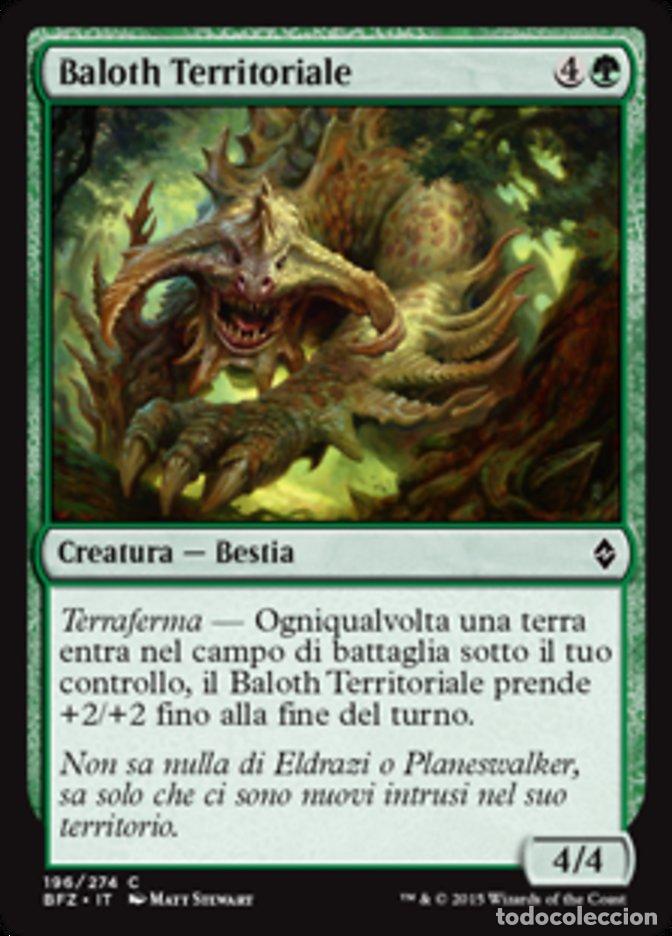 Trading Cards: Carta MTG-Baloth Territoriale-Battaglia per Zendikar-N.196-ITA-EX-Common - Magic the Gathering