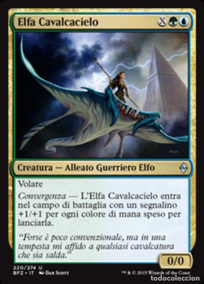 Trading Cards: Carta MTG-Elfa Cavalcacielo-Battaglia per Zendikar-N.220-ITA-EX-Uncommon - Magic the Gathering