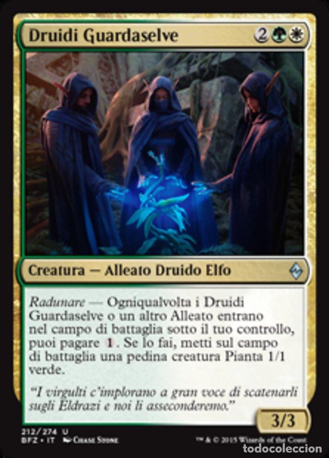 Trading Cards: Carta MTG-Druidi Guardaselve-Battaglia per Zendikar-N.212-ITA-EX-Uncommon - Magic the Gathering