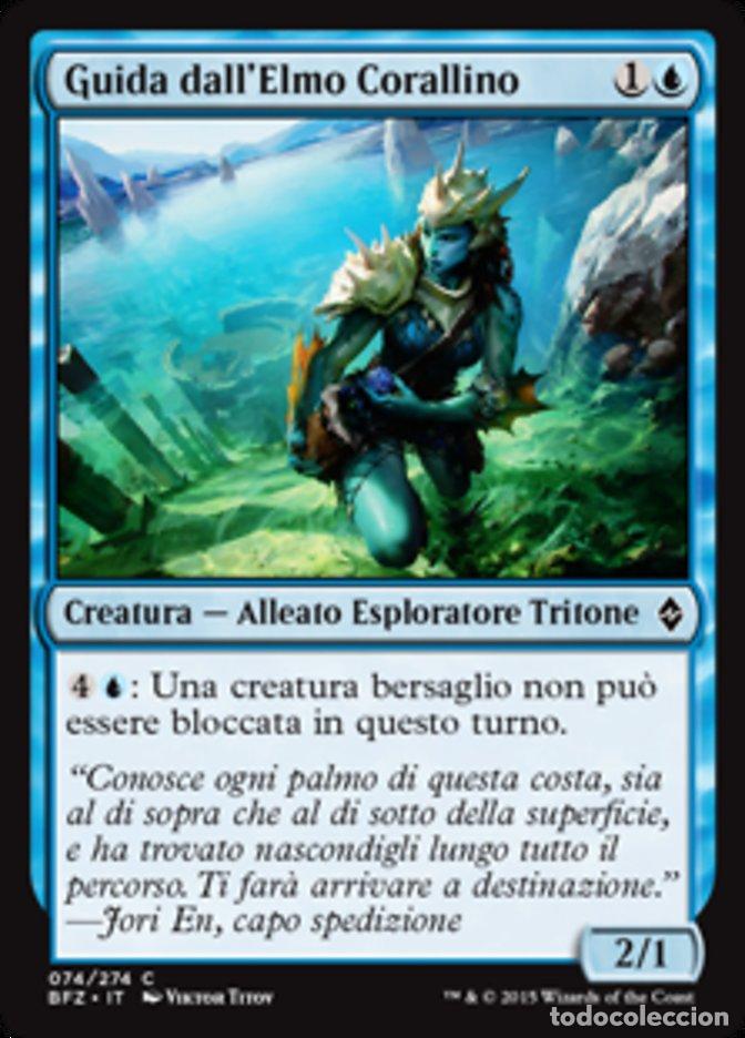 Trading Cards: Carta MTG-Guida dall'Elmo Corallino-Battaglia per Zendikar-N.074-ITA-EX-Common - Magic the Gathering