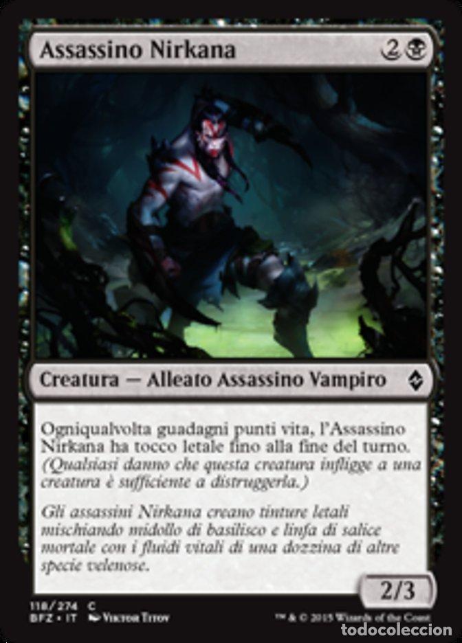 Trading Cards: Carta MTG-Assassino Nirkana-Battaglia per Zendikar-N.118-ITA-EX-Common - Magic the Gathering