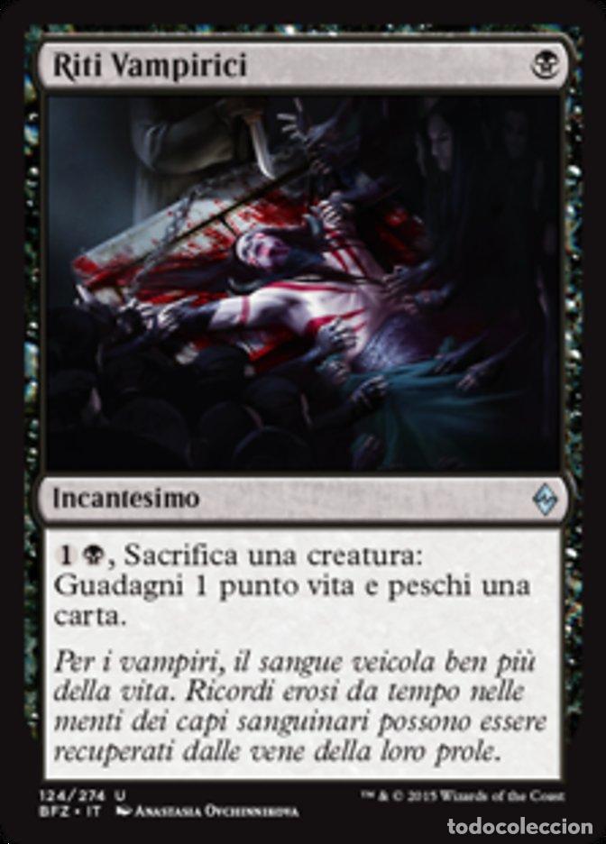 Trading Cards: Carta MTG-Riti Vampirici-Battaglia per Zendikar-N.124-ITA-EX-Uncommon - Magic the Gathering