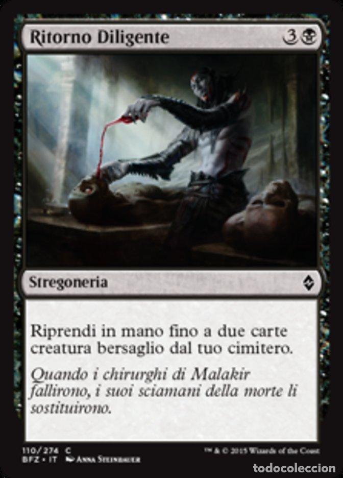 Trading Cards: Carta MTG-Ritorno Diligente-Battaglia per Zendikar-N.110-ITA-EX-Common - Magic the Gathering