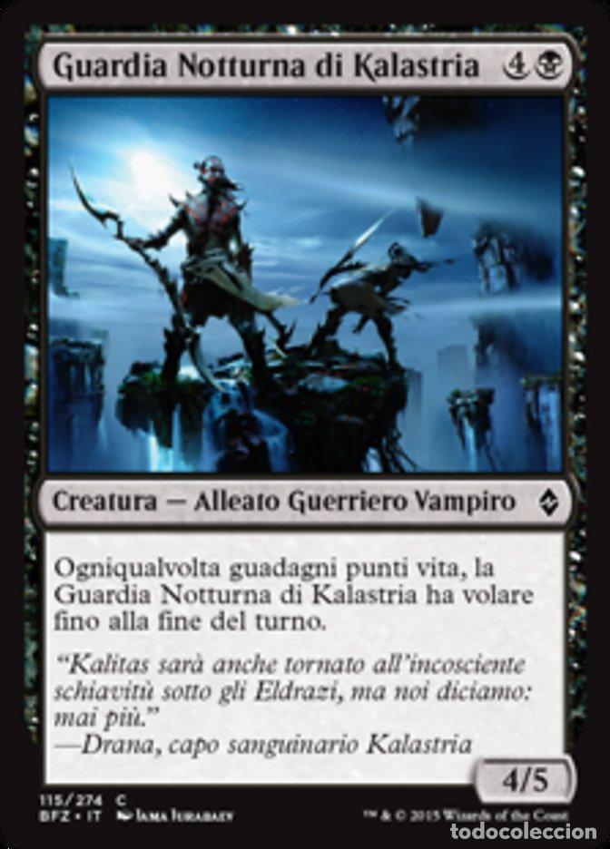 Trading Cards: Carta MTG-Guardia Notturna di Kalastria-Battaglia per Zendikar-N.115-ITA-EX-Com - Magic the Gatherin