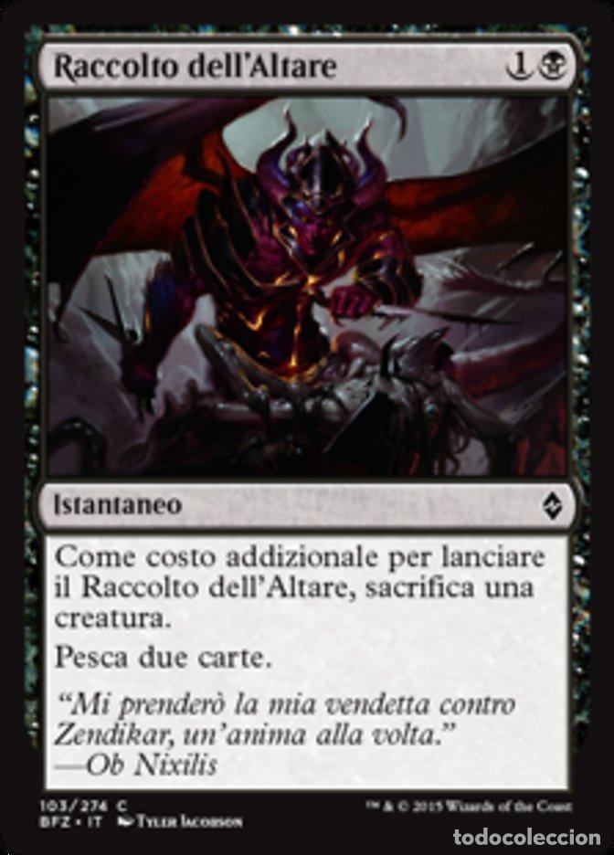 Trading Cards: Carta MTG-Raccolto dell'Altare-Battaglia per Zendikar-N.103-ITA-EX-Common - Magic the Gathering