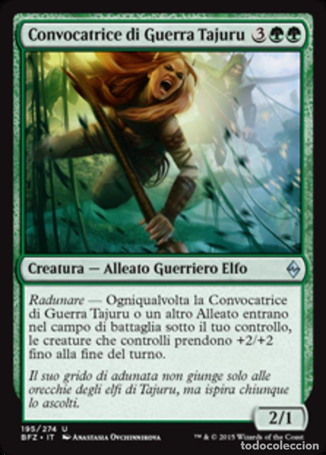 Trading Cards: Carta MTG-Convocatrice di Guerra Tajuru-Battaglia per Zendikar-N.195-ITA-EX-UN - Magic the Gathering
