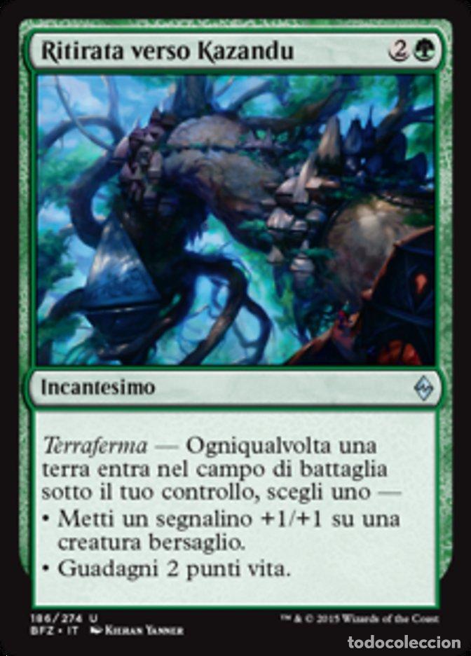 Trading Cards: Carta MTG-Ritirata verso Kazandu-Battaglia per Zendikar-N.186-ITA-EX-Uncommon - Magic the Gathering