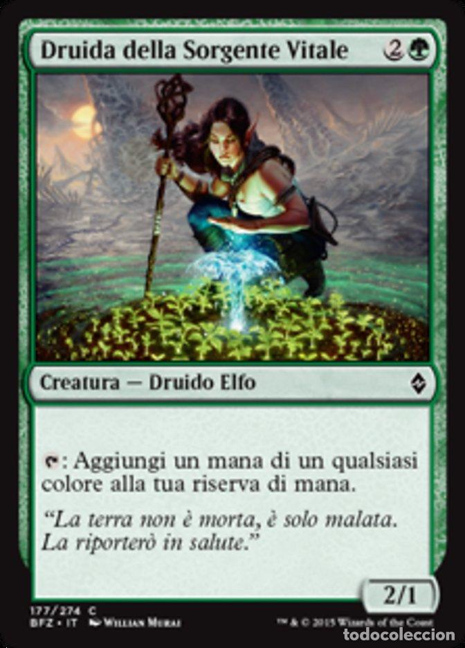 Trading Cards: Carta MTG-Druida della Sorgente Vitale-Battaglia per Zendikar-N.177-ITA-EX-Com - Magic the Gathering