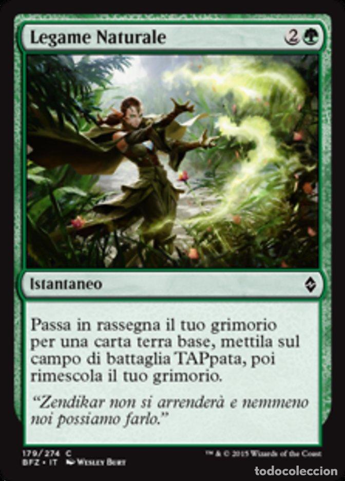 Trading Cards: Carta MTG-Legame Naturale-Battaglia per Zendikar-N.179-ITA-EX-Common - Magic the Gathering
