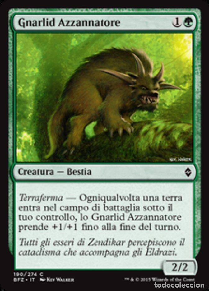 Trading Cards: Carta MTG-Gnarlid Azzannatore-Battaglia per Zendikar-N.190-ITA-EX-Common - Magic the Gathering