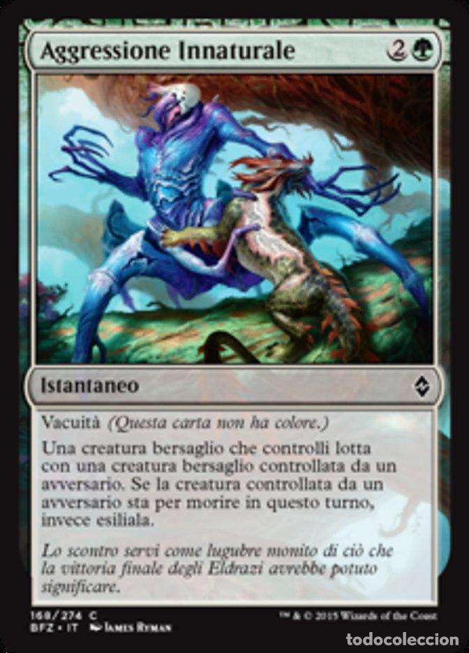 Trading Cards: Carta MTG-Aggressione Innaturale-Battaglia per Zendikar-N.168-ITA-EX-Common - Magic the Gathering