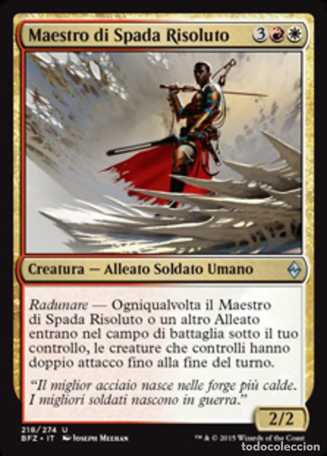 Trading Cards: Carta MTG-Maestro di Spada Risoluto-Battaglia per Zendikar-N.218-ITA-EX-Uncomm - Magic the Gathering