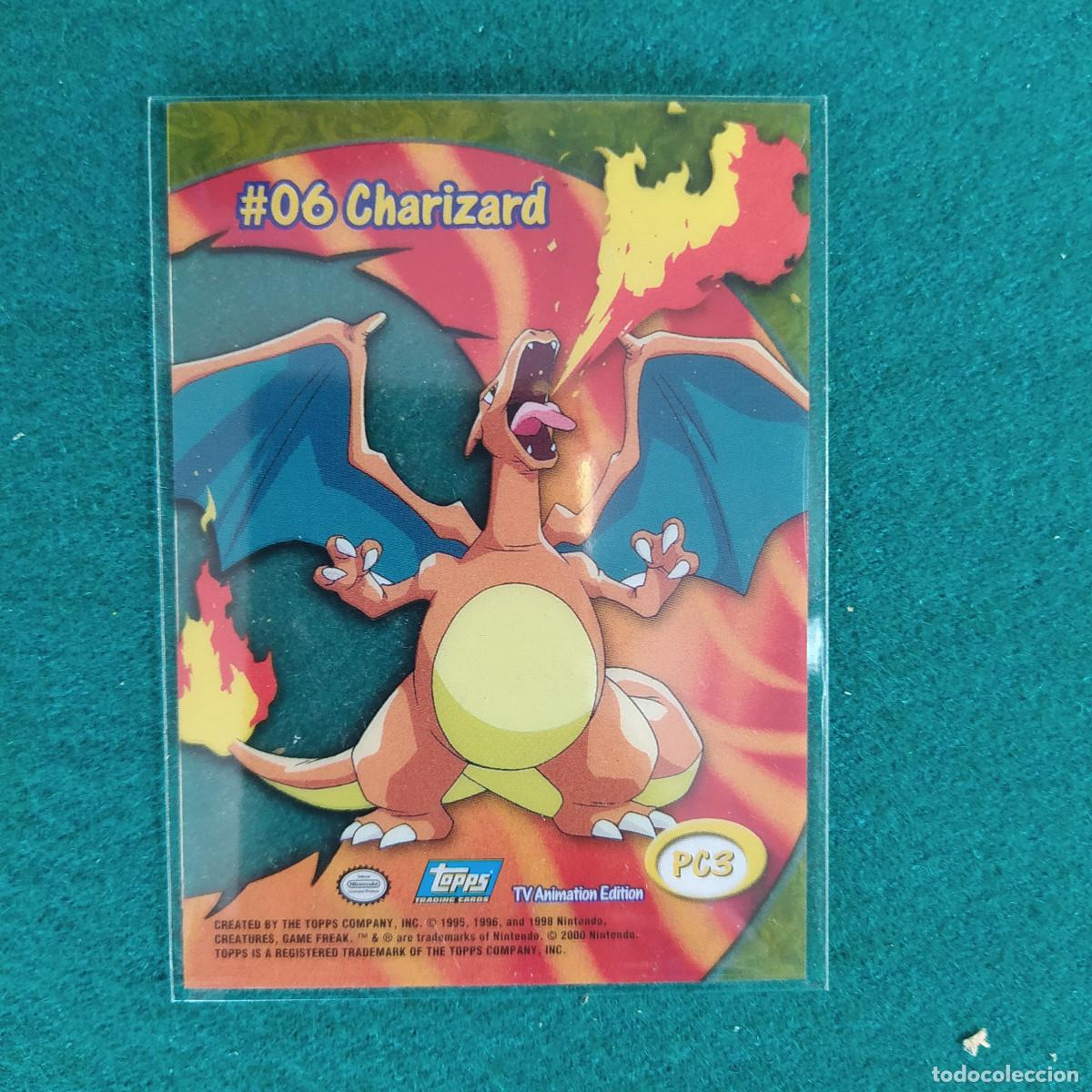 Trading cards: Tarjetas de pl&aacute;stico transparente Topps Pok&eacute;mon Charizard PC3 - Foto 2