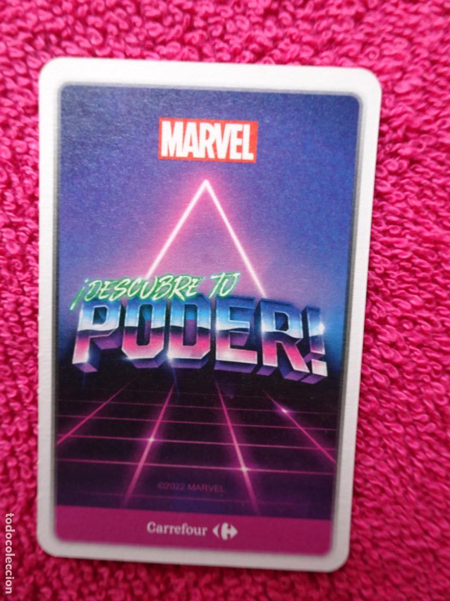 Trading cards: falcon 8 descubre tu poder supermercados carrefour 2022 de marvel - Foto 2