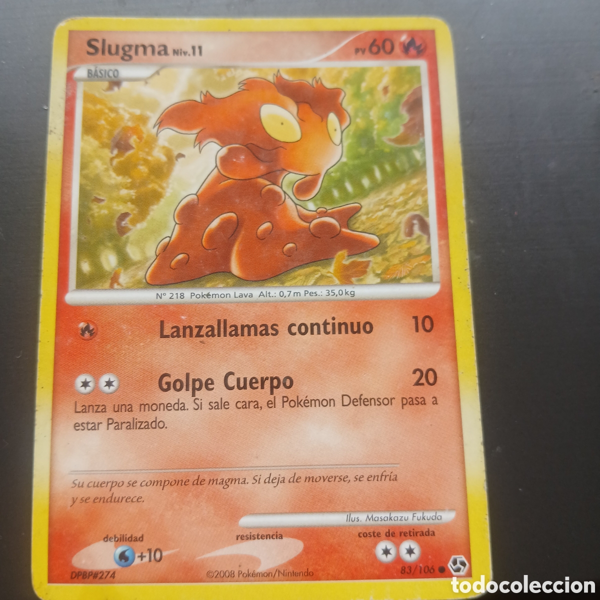 Trading cards: Pokemon Slugma 218 diamantes y perla - Foto 1
