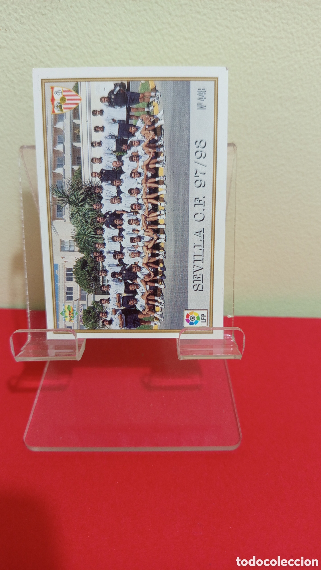 Cartas Colecion&aacute;veis: ❇️ CROMO CARD EQUIPO PLANTILLA SEVILLA 448 1997 1998 97 98 FICHAS LIGA MUNDICROMO ❇️