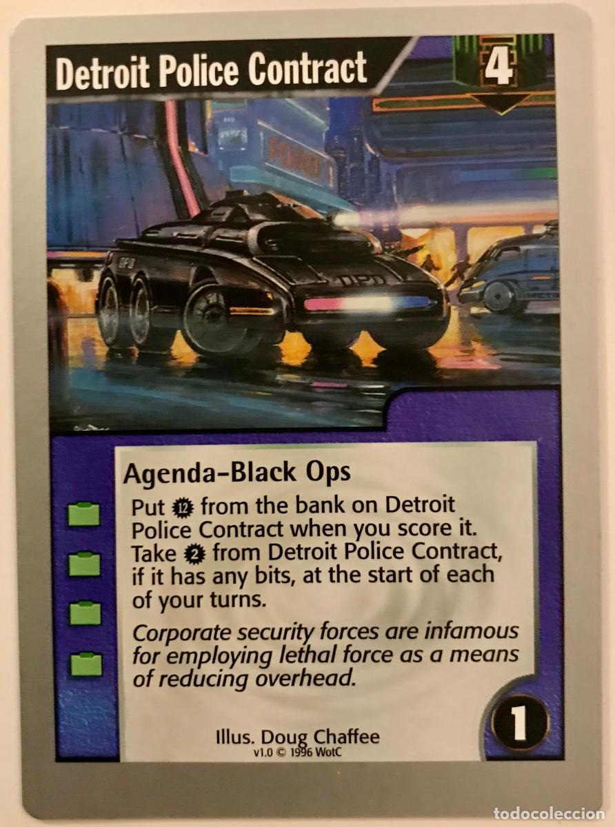 Trading cards: Netrunner - Limited - Detroit Police Contract - Foto 1