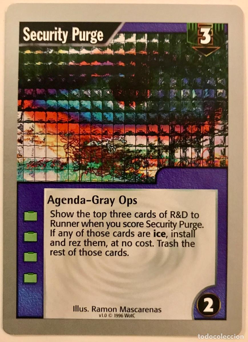 Trading cards: Netrunner - Limited - Security Purge - Foto 1