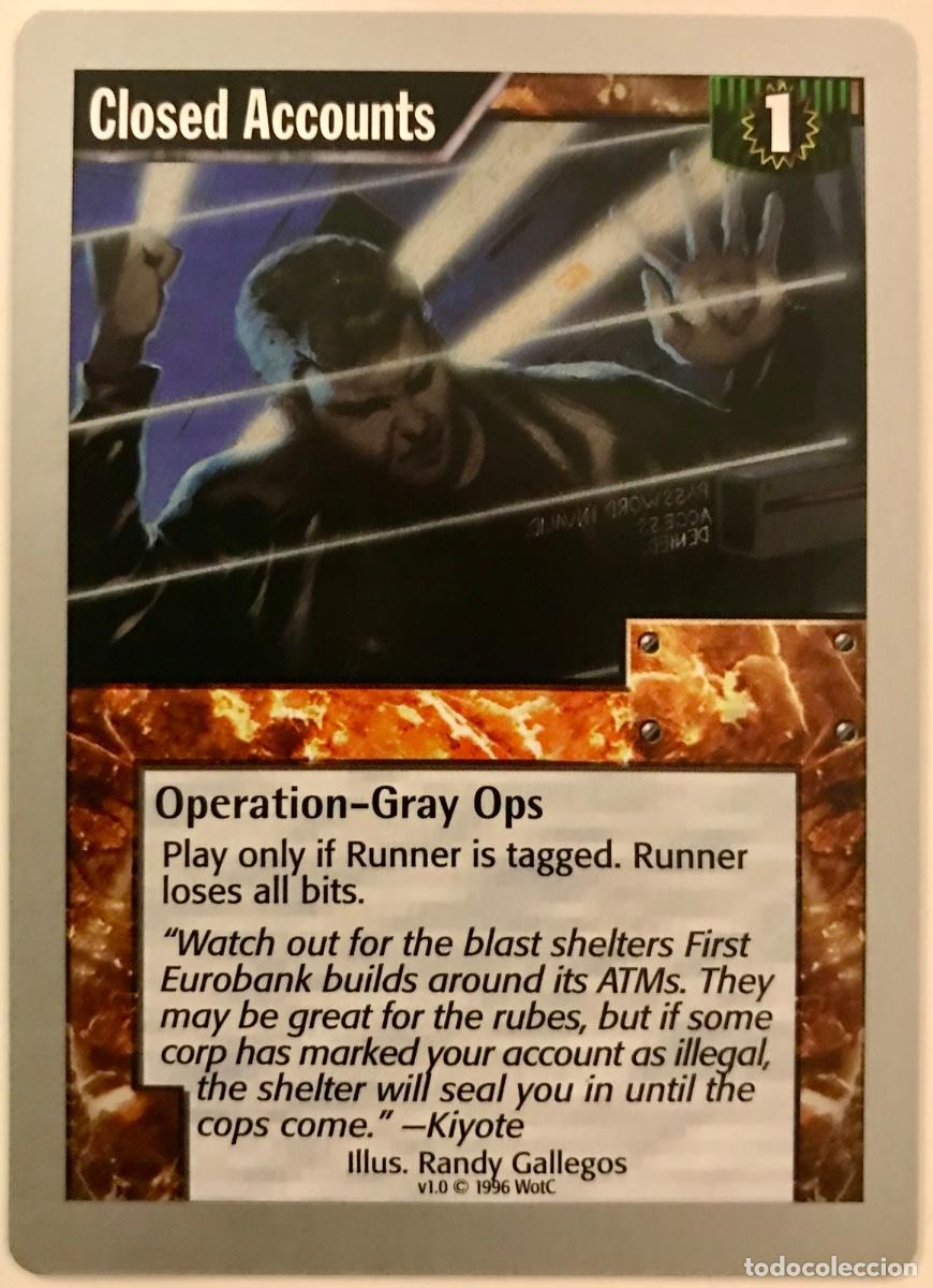 Trading cards: Netrunner - Limited - Closed Accounts - Foto 1