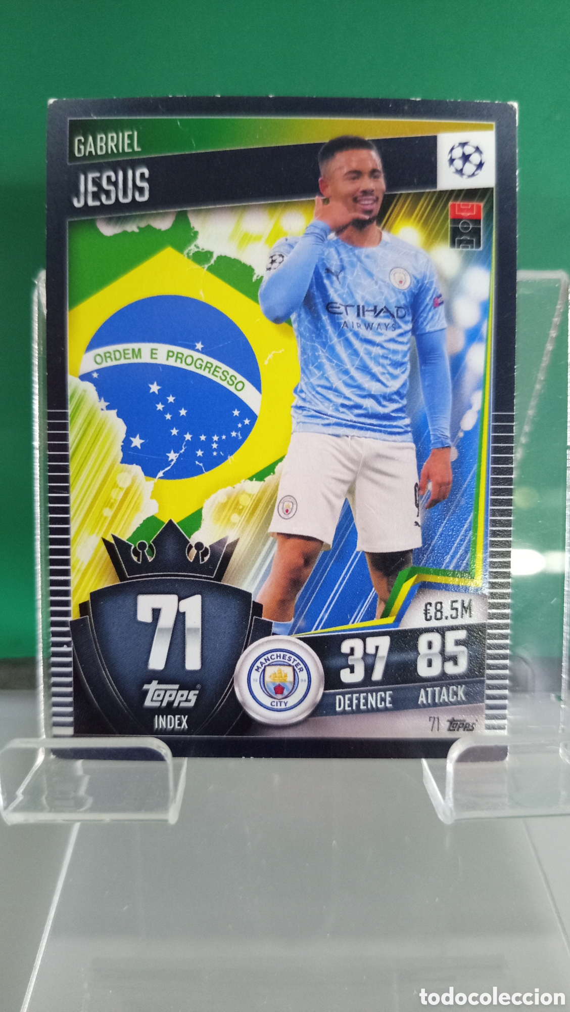 Cartes &agrave; &Eacute;changer: ❇️ CROMO TRADING CARD GABRIEL JES&Uacute;S MANCHESTER CITY 71 TOPPS MATCH ATTAX CHAMPIONS 2020 2021 20 21❇️