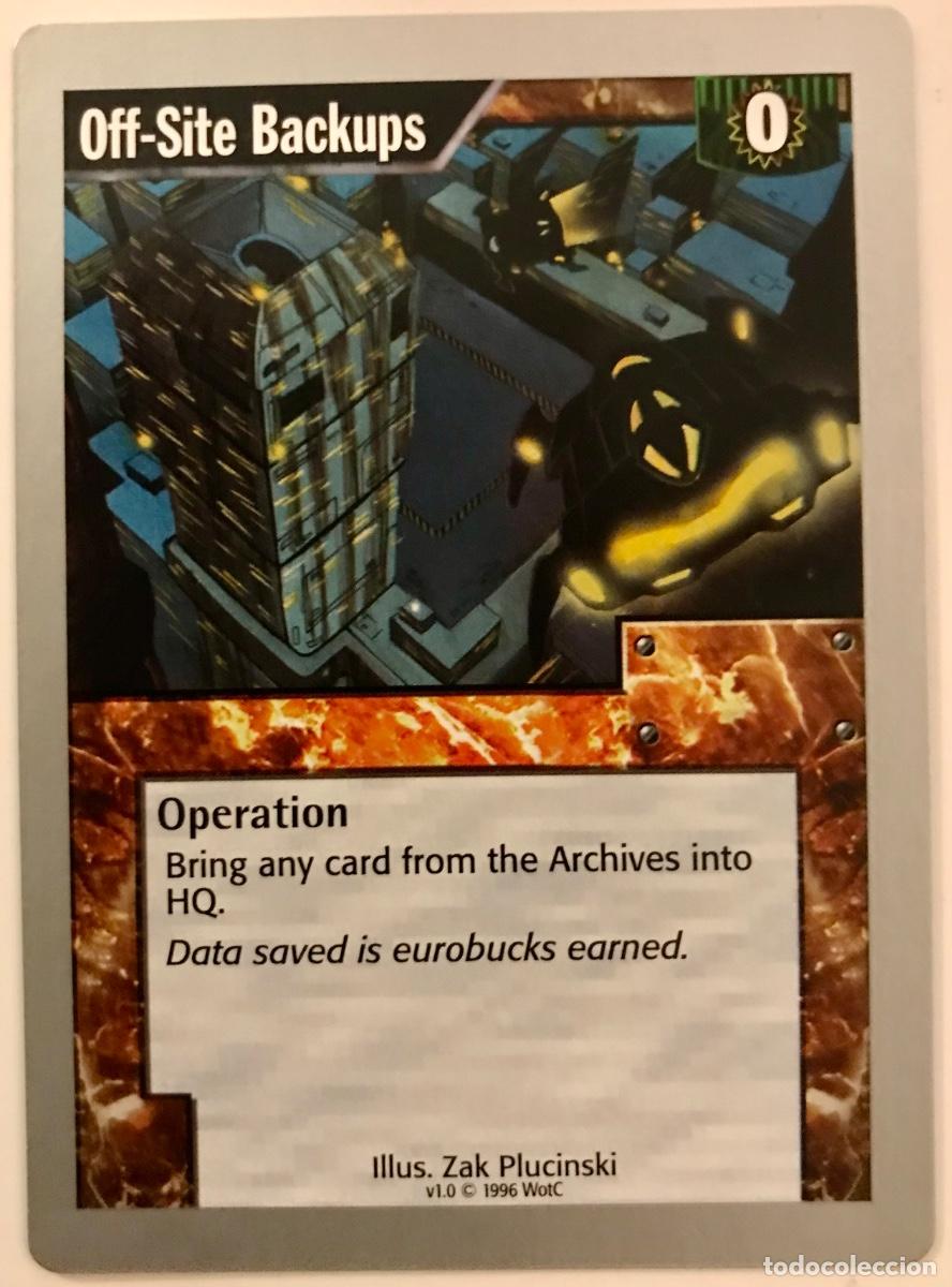 Trading cards: Netrunner - Limited - Off-Site Backups - Foto 1