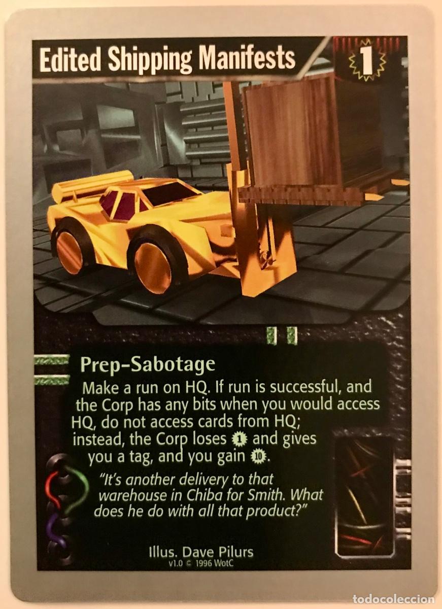 Trading cards: Netrunner - Limited - Edited Shipping Manifests - Foto 1