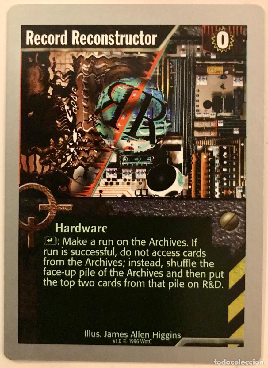 Trading cards: Netrunner - Limited - Record Reconstructor - Foto 1