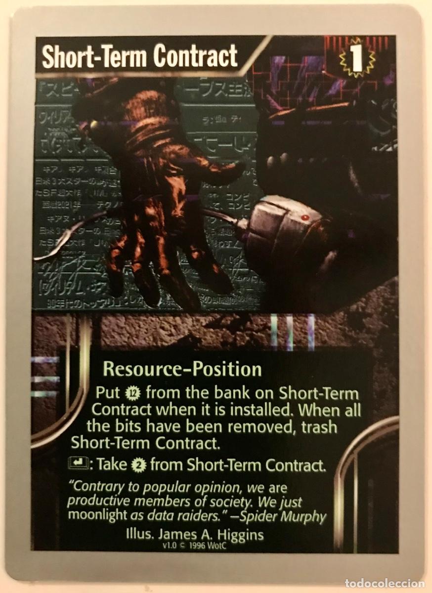 Trading cards: Netrunner - Limited - Short-Term Contract - Foto 1