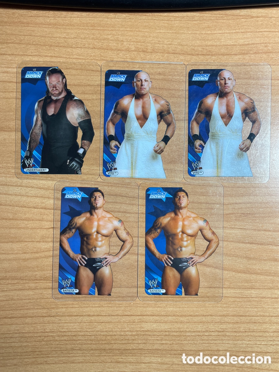 Trading cards: Lote 5 Lamincards Smack Down WWE - Foto 1