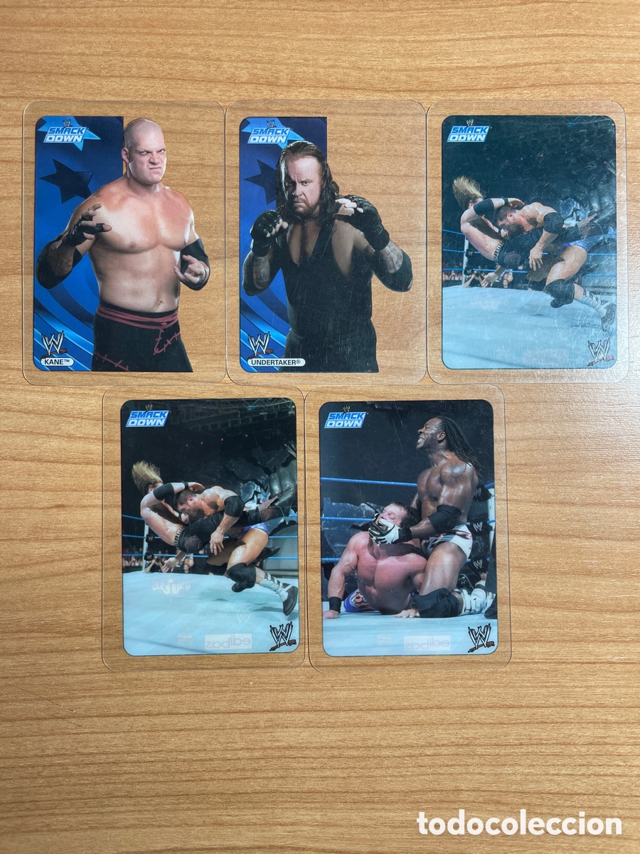 Trading cards: Lote 5 Lamincards Smack Down WWE - Foto 1