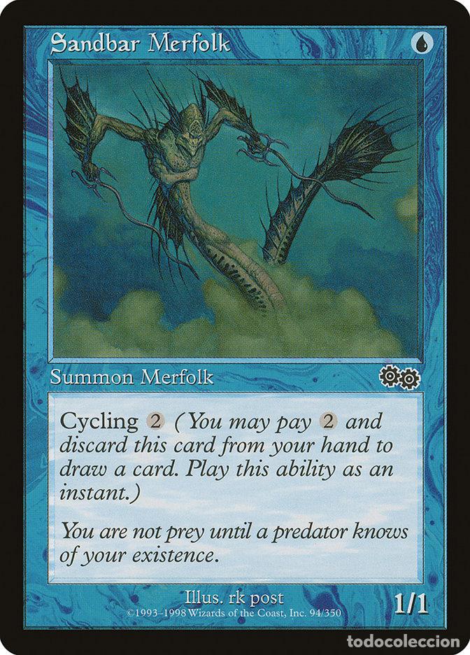 Trading Cards: Carta MTG-Sandbar Merfolk-Saga di Urza-N.094-EN-Good-Common - Magic the Gathering