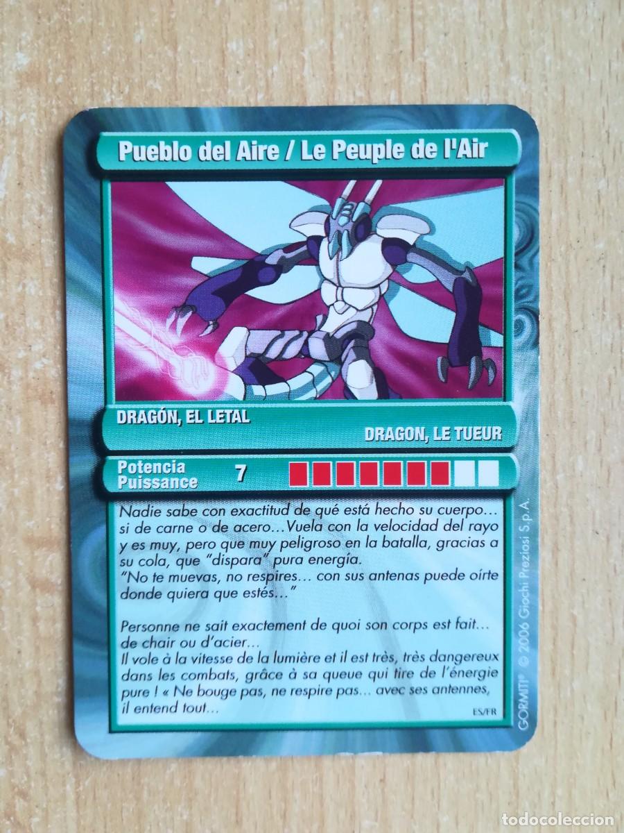 Trading Cards: Gormiti. Los invencibles se&ntilde;ores de la naturaleza. Pueblo del Aire. Drag&oacute;n, el letal.
