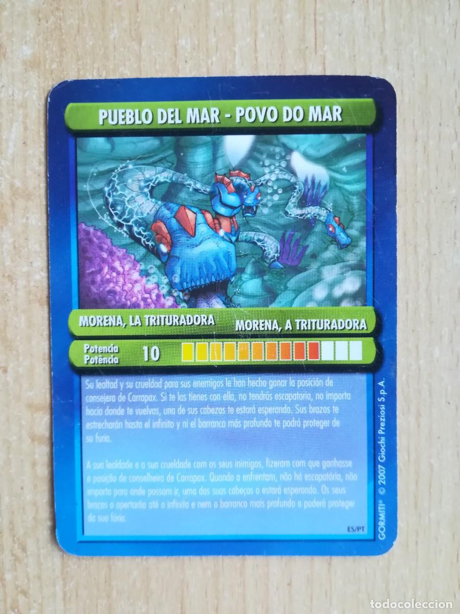 Trading Cards: Gormiti. Los invencibles se&ntilde;ores de la naturaleza. Pueblo del mar. Morena, la trituradora.