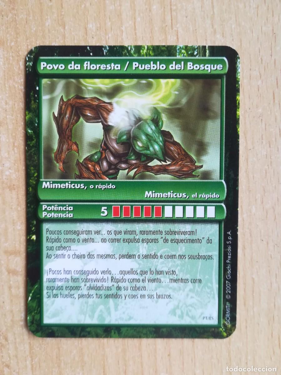 Cartes &agrave; &Eacute;changer: Gormiti. Los invencibles se&ntilde;ores de la naturaleza. Pueblo del Bosque. Mimeticus, el r&aacute;pido.