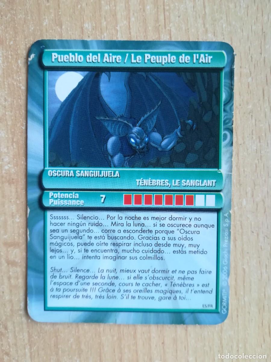 Cartes &agrave; &Eacute;changer: Gormiti. Los invencibles se&ntilde;ores de la naturaleza. Pueblo del Aire. Oscura Sanguijuela.