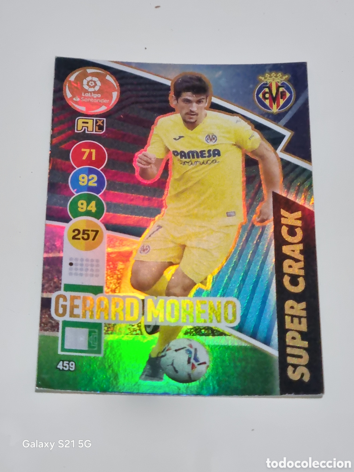 Cartas Colecion&aacute;veis: 459 - GERARD MORENO VILLARREAL SUPER CRACK ADRENALYN 2020-2021