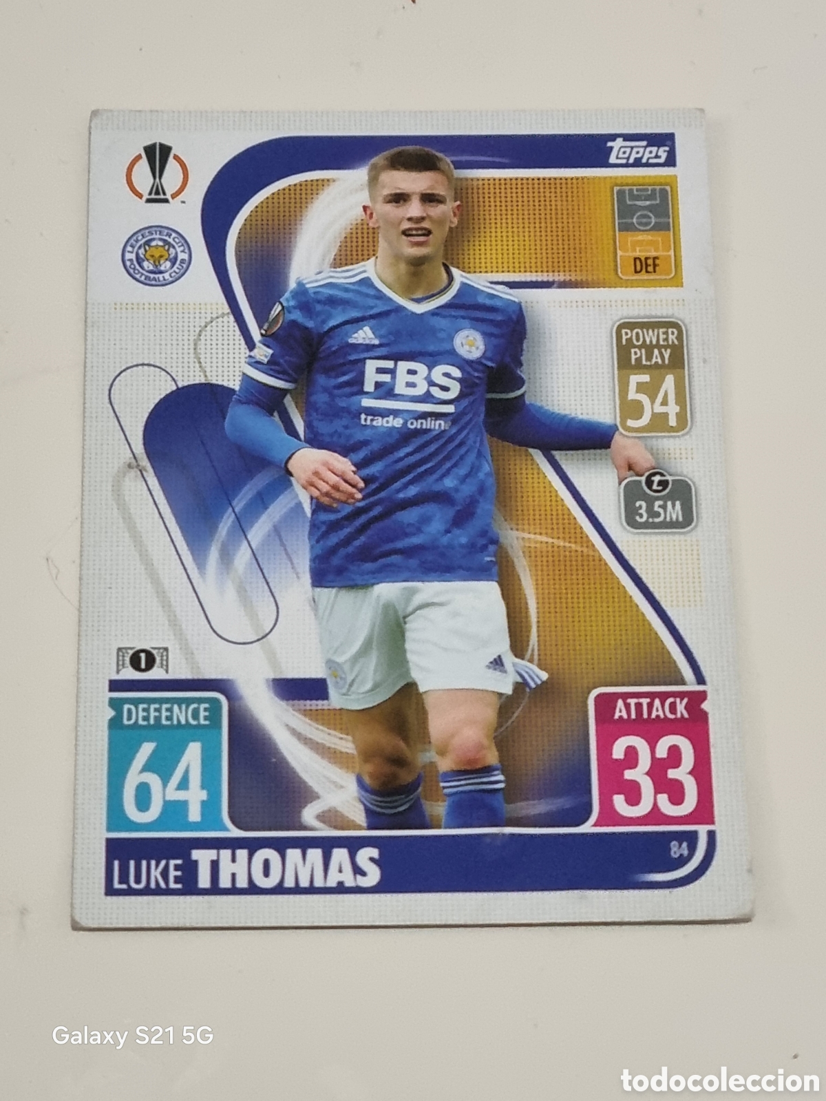 Trading Cards: 84 - THOMAS LEICESTER TOPPS MATCH ATTAX 2021-2022