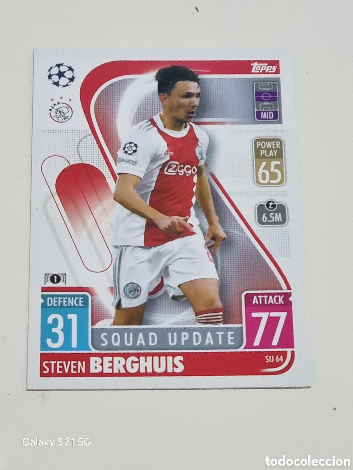 Trading cards: SU 64 - BERGHUIS AJAX TOPPS MATCH ATTAX 2021-2022