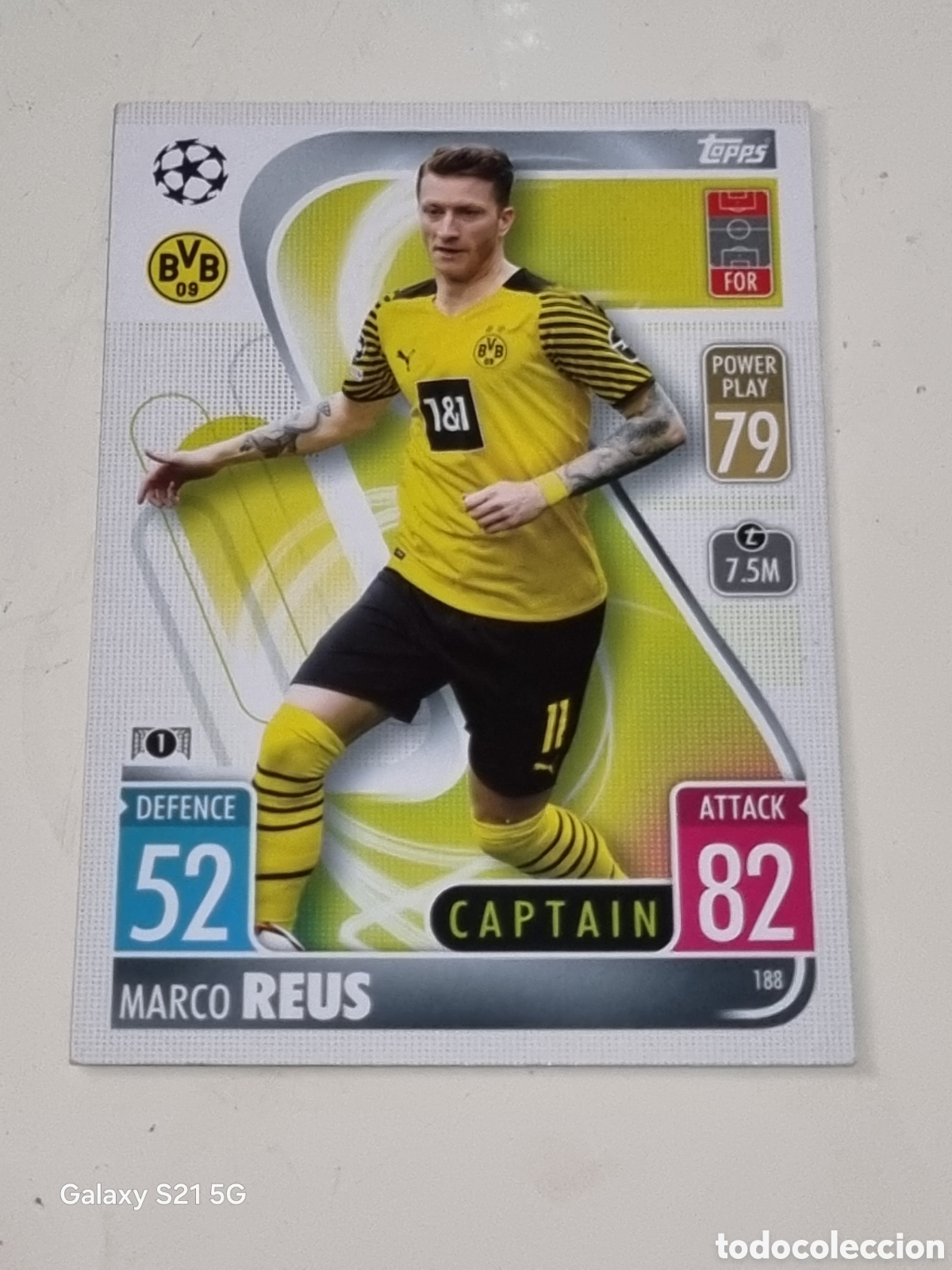 Trading Cards: 188 - REUS BORUSSIA DORTMUND TOPPS MATCH ATTAX 2021-2022