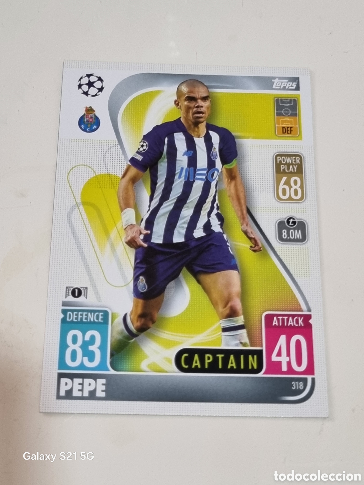 Trading cards: 318 - PEPE PORTO TOPPS MATCH ATTAX 2021-2022