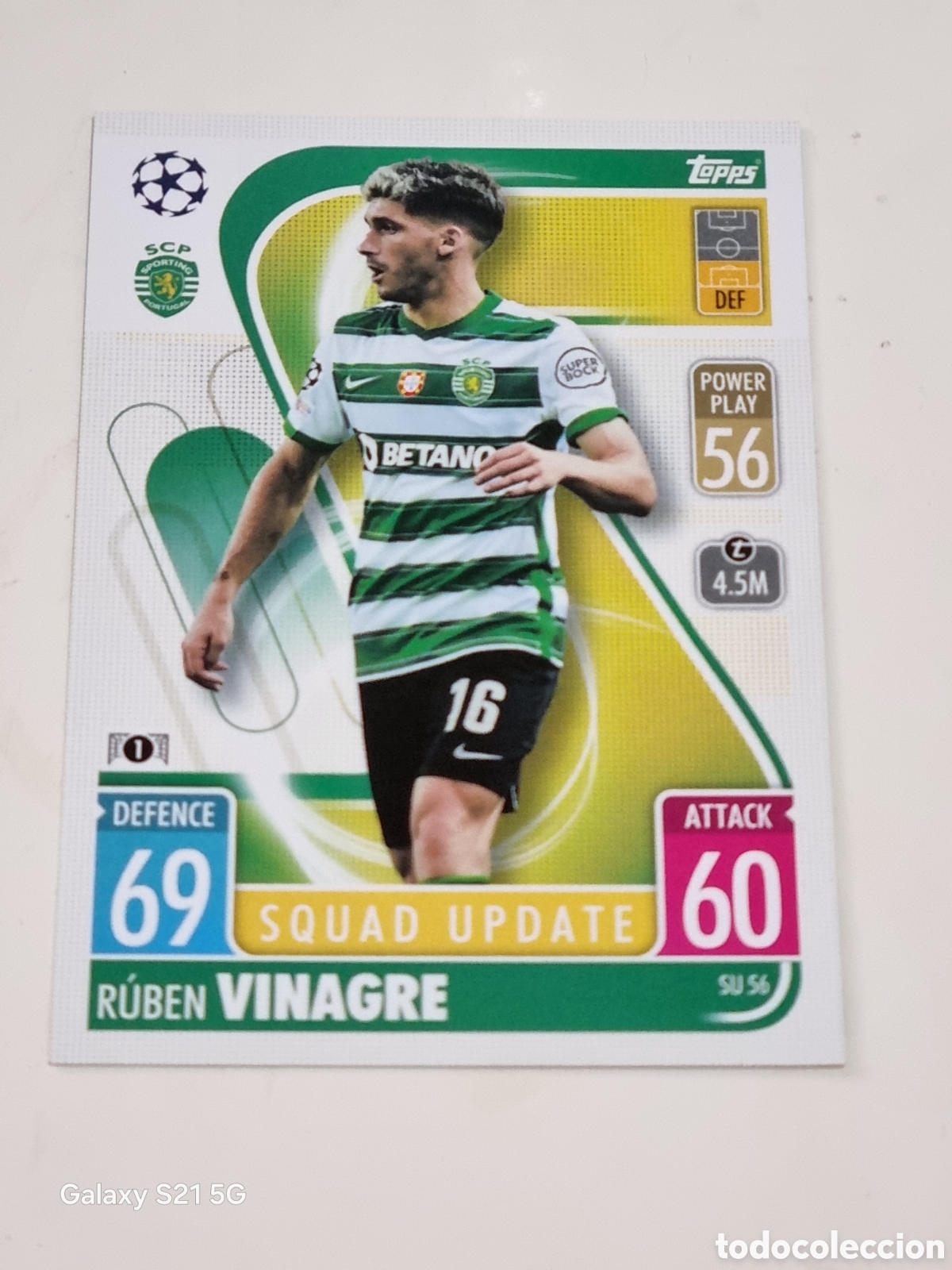 Trading Cards: SU 56 - VINAGRE SPORTING DE PORTUGAL SQUAD UPDATE TOPPS MATCH ATTAX 2021-2022
